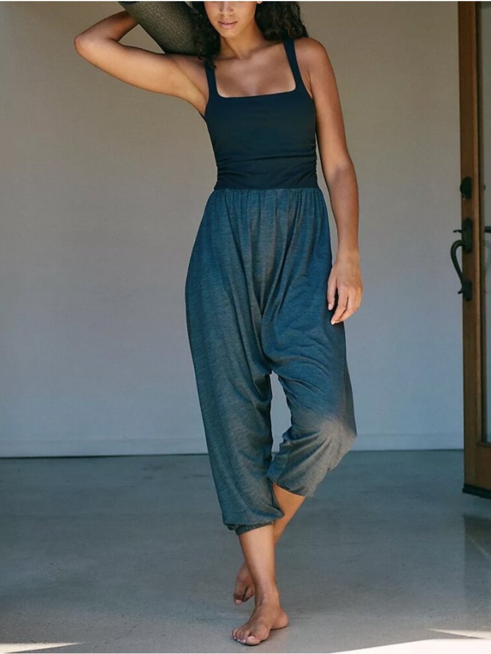 Free People FP Movement Shiny Happy Onepiece Harem Bottom Yoga Jumpsuit Romper